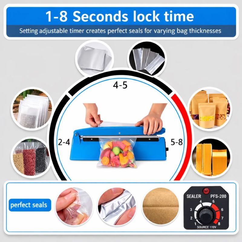 PFS-200 Impulse Heat Sealer – 8 Inch